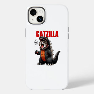 Coque Pour iPhone 14 Plus Catzilla - Drôle Chat Godzilla Mashup