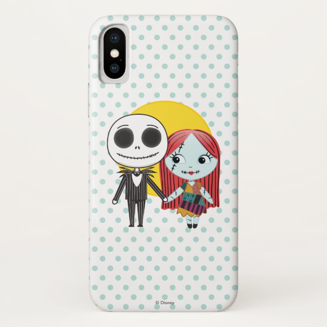 Coques Case-Mate iPhone Cauchemar avant Noël | Jack & Sally Emoji (Dos)
