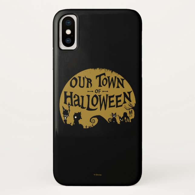 Coques Case-Mate iPhone Cauchemar avant Noël | Notre Ville D'Halloween (Dos)