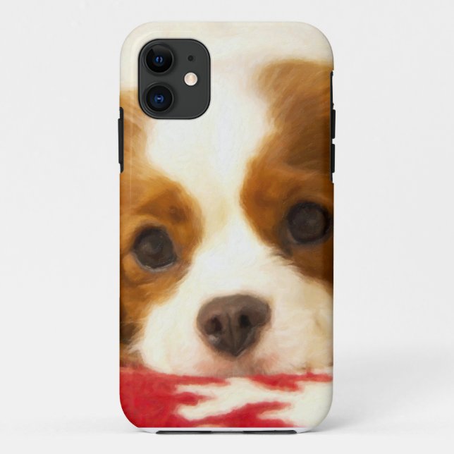Coques Case-Mate iPhone Cavalier King Charles Spaniel flocon de neige (Dos)