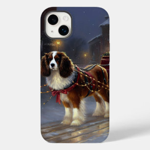 Coque Pour iPhone 14 Plus Cavalier King Charles Spaniel Noël Festive