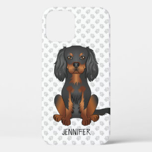 Case-Mate iPhone Case Cavalier King Charles Spaniel noir et fauve & Nom