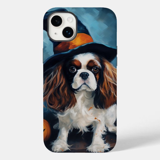 Coques Case-Mate iPhone Cavalier King Citrouilles Halloween effrayant (Verso)