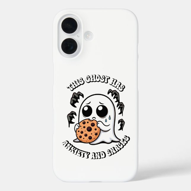 Coques Case-Mate iPhone Ce fantôme a de l'anxiété et des collations (Verso)