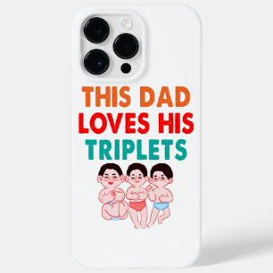 Coque Pour Pour iPhone 14 Pro Max Ce papa aime ses triplés