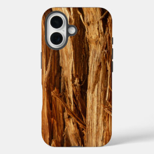 Coques iPhone 16 Cèdre texturé en écorce de bois