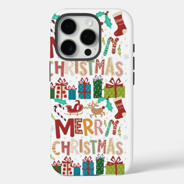Coques Case-Mate iPhone Célébration festive de Noël  (Verso)