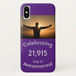 Coques Pour iPhone Célébrer 21 915 jours d'incroyabilité Anniversaire