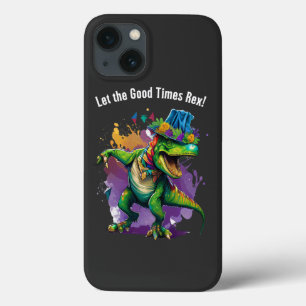 Case-Mate iPhone Case Célébrez Mardi Gras avec Dancing T Rex Dinosaur