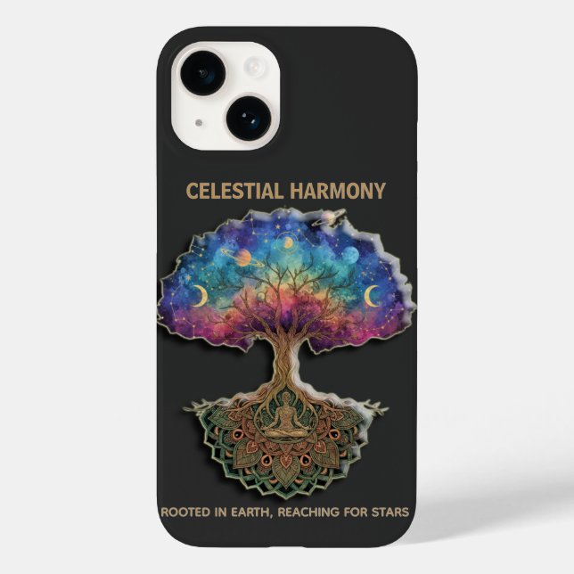 Coques Case-Mate iPhone Celestial Harmony Tree | Cosmic Meditation Mandala (Verso)