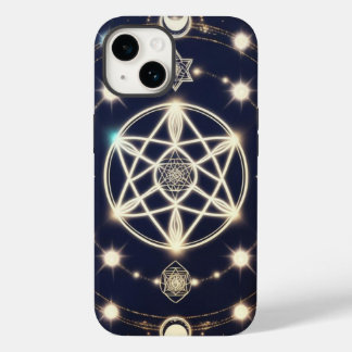 Coque Pour iPhone 14 Celestial Moon Cycle Mandala – Sacred Geometry