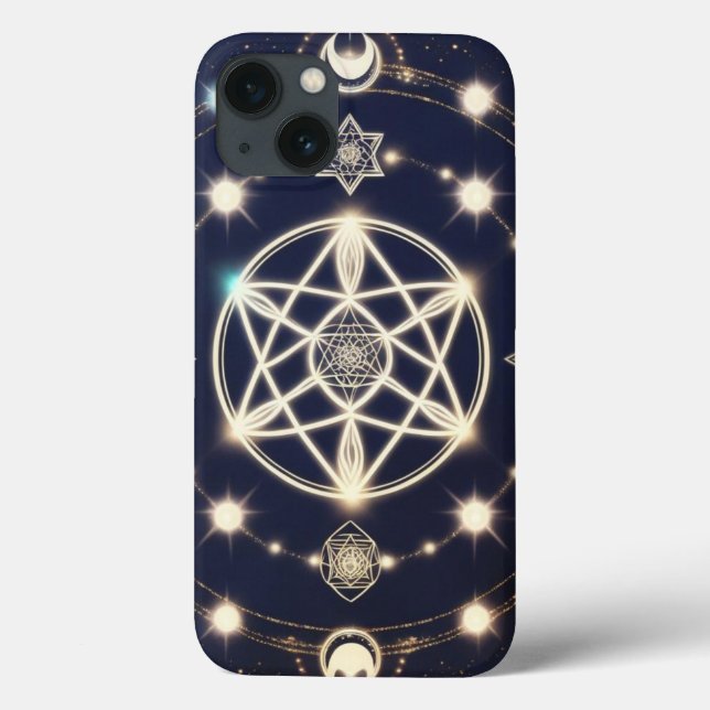 Coques Case-Mate iPhone Celestial Moon Cycle Mandala – Sacred Geometry (Verso)