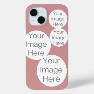 Coque Pour iPhone 15 cellule photo personnalisée rose