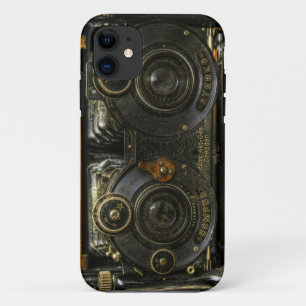 Coque iPhone 11 cellule punk de caisse d'appareil-photo de vieille