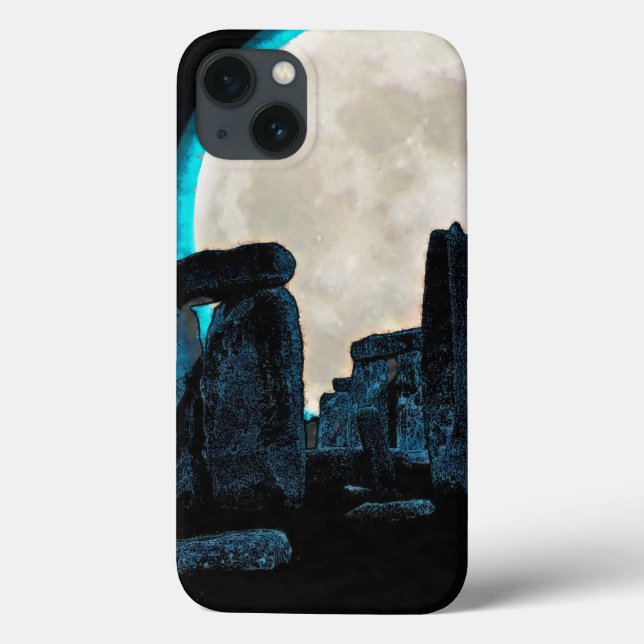 Coques Case-Mate iPhone Celtic Stonehenge, Moon & Stars Astronomy Royaume- (Verso)