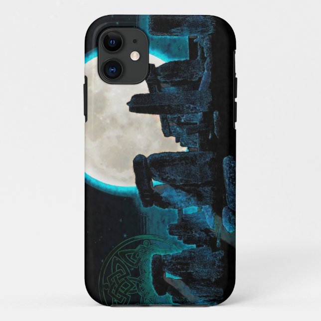 Coques Case-Mate iPhone Celtic Stonehenge, Moon & Stars Astronomy Royaume- (Dos)