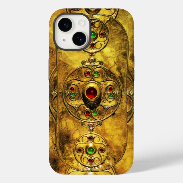 COQUES Case-Mate iPhone CELTIC WARRIOR SHIELD EMERALD RUBY GEM PIERRES (Verso)