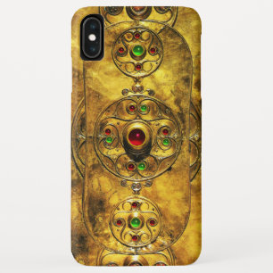 COQUE POUR iPhone XS MAX CELTIC WARRIOR SHIELD EMERALD RUBY GEM PIERRES