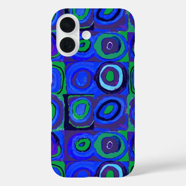 Coques Case-Mate iPhone Cercle Carré Kandinsky Farbstudie Blue Quadrate (Verso)