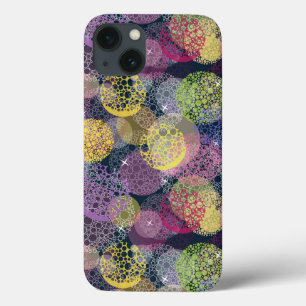 iPhone 13 Case Cercle de points Polka de la Cute Abstraite