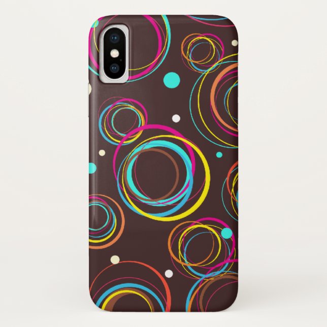 Coques Case-Mate iPhone Cercle funky à motif multi-coque iphone (Dos)