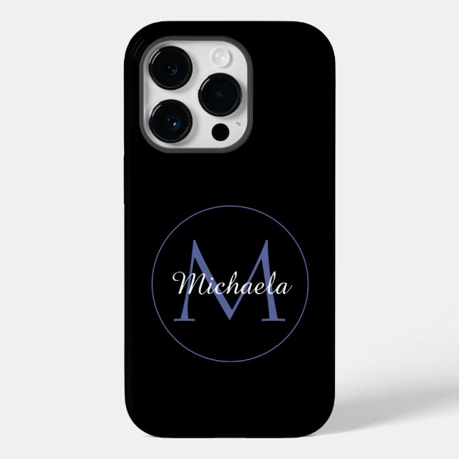 Coques Case-Mate iPhone Cercle minimal moderne nom initial monogramme mode (Verso)