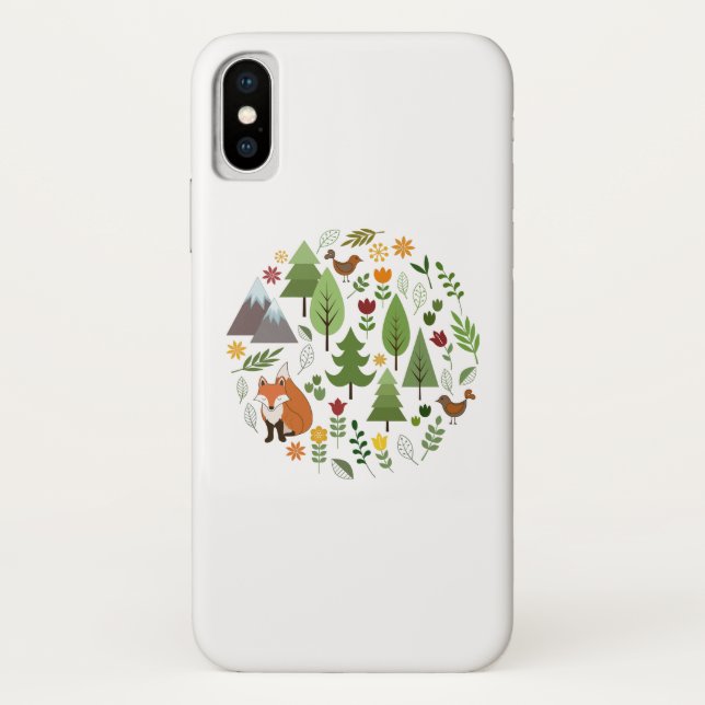 Coques Case-Mate iPhone Cercle scandinave d'illustrations de style (Dos)