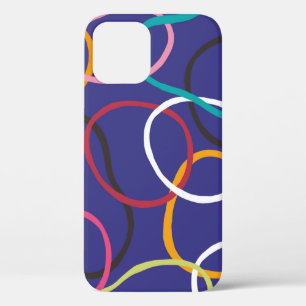 Case-Mate iPhone Case Cercles, bandes abstraites sans couture motif vint