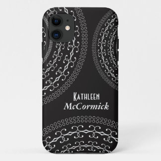 Coques Pour iPhone Cercles blancs décoratifs au-dessus de votre