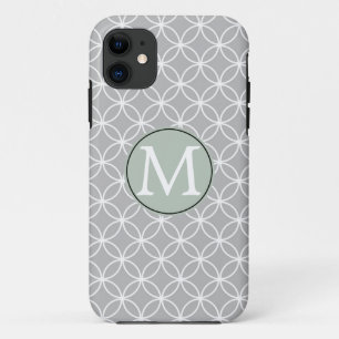 Coques Pour iPhone Cercles blancs et gris
