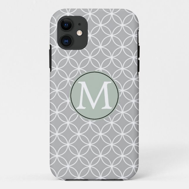 Coques Case-Mate iPhone Cercles blancs et gris (Dos)