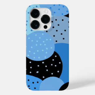 Coque Pour iPhone 14 Pro Cercles bleus Abstraits