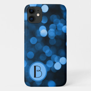 Case-Mate iPhone Case Cercles bleus Abstraits avec initiales