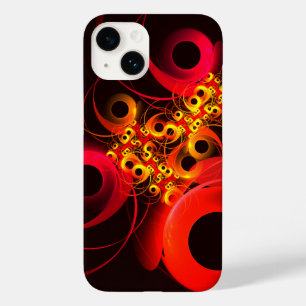 Coque Pour iPhone 14 Cercles colorés Motif d'art Abstrait moderne #08