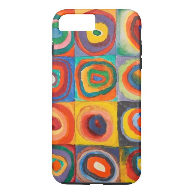 Coques Case-Mate iPhone Cercles concentrés Carré de Kandinsky (Dos)