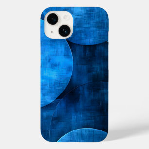 Coque Pour iPhone 14 Cercles de lune bleue