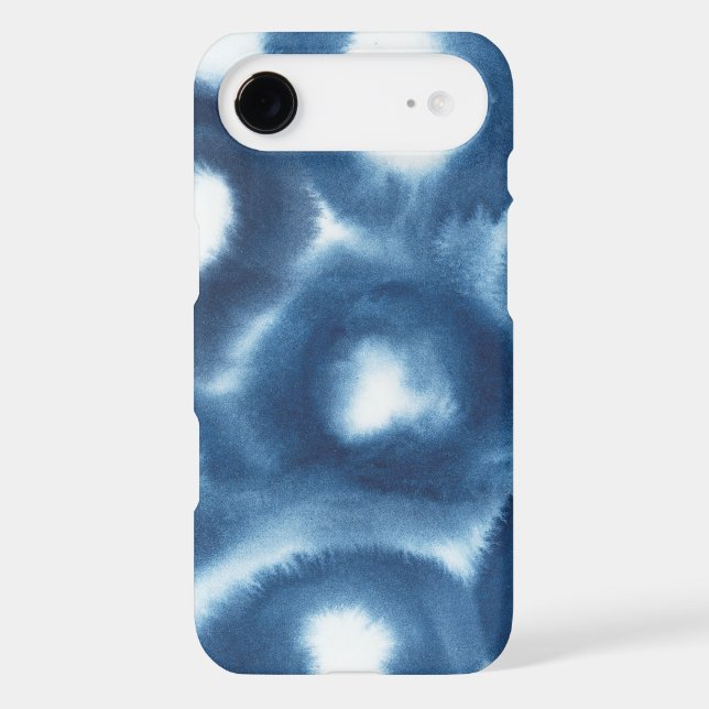 Coques Case-Mate iPhone Cercles d'impression d'aquarelle Indigio (Verso)