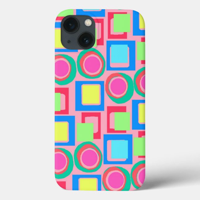 Coques Case-Mate iPhone Cercles et carrés (Verso)