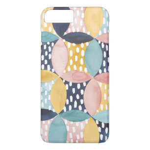 Coque iPhone 8 Plus/7 Plus Cercles géométriques aquarelle