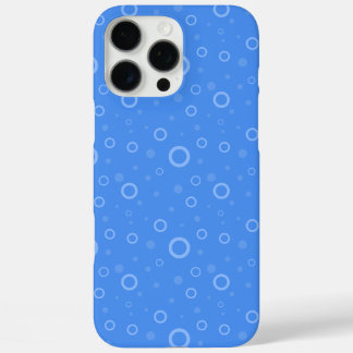 Coques iPhone 16 Pro Max Cercles Motifs bleus personnalisables