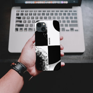 Case-Mate iPhone Case Cercles noirs et blancs Abstraits contemporains