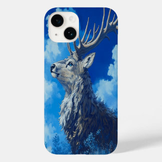 Coque Pour iPhone 14 🦌 Cerf Céleste