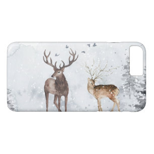 Case-Mate iPhone Case Cerf dans les forêts d'hiver enneigées de Noël