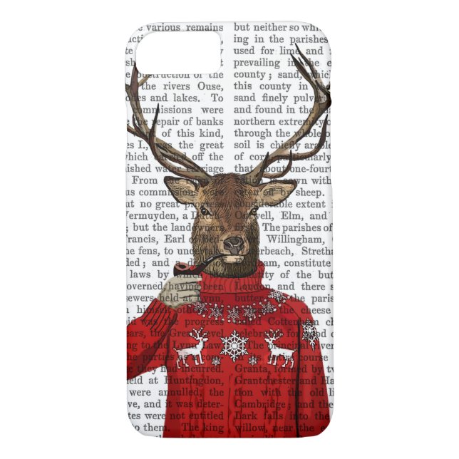 Coques Case-Mate iPhone Cerf dans Ski Sweater 2 (Dos)