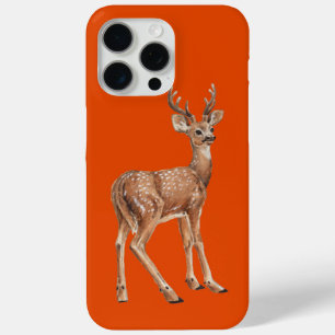 Coque iPhone 15 Pro Max Cerf en rouge