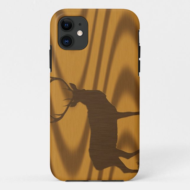 Coques Case-Mate iPhone cerf et grain de bois (Dos)