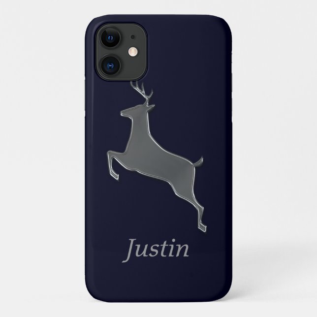 Coques Case-Mate iPhone Cerfs communs argentés personnalisés (Dos)