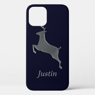 Coques Pour iPhone Cerfs communs argentés personnalisés