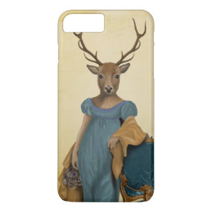 Coque iPhone 7 Plus Cerfs communs dans la robe bleue 2