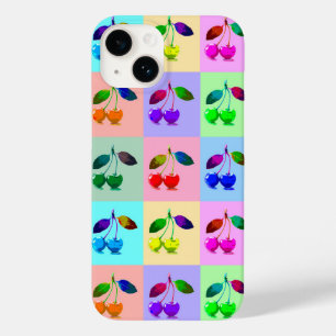 Coque Pour iPhone 14 Cerises colorées - Pop Art